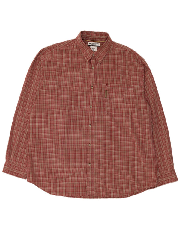 Columbia Mens Checked Shirt 2XL Red Check Modal