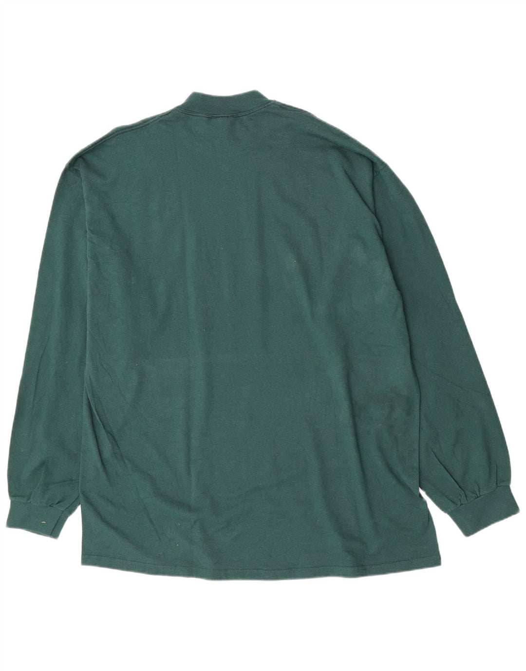 Nike Mens Top Long Sleeve 2XL Green Cotton