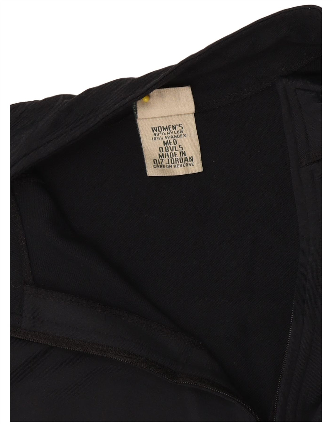 L.L.Bean Womens Zip Neck Pullover Tracksuit Top UK 14 Medium Black Nylon