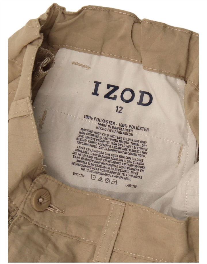 IZOD Boys Chino Shorts 11-12 Years W26  Beige Polyester