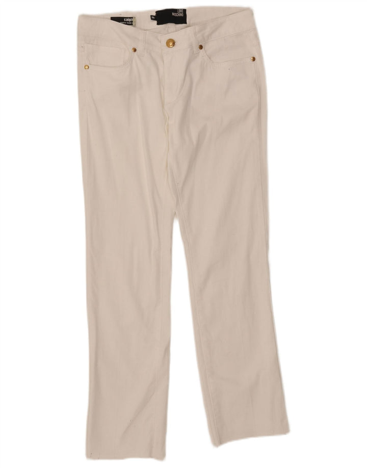 Moschino Womens Straight Jeans W29 L29 White Cotton
