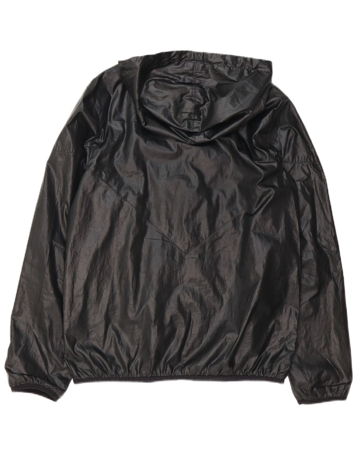 Adidas Mens Hooded Rain Jacket UK 38 Medium Black Polyester
