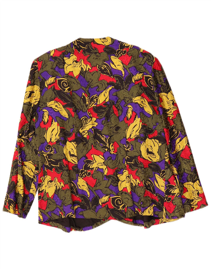 Vintage Γυναικείο Abstract Pattern Σακάκι Blazer UK 16 Large πολύχρωμο