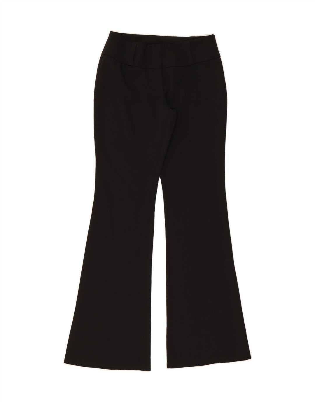 IDENTIC Womens Flare Casual Trousers EU 36 Small W30 L35 Black Polyester Vintage Identic and Second-Hand Identic from Messina Hembry 