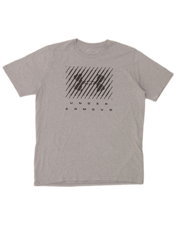 Under Armour T-Shirt Heat Gear Graphic Homme XL Gris Coton