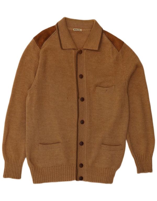 Pull Cardigan Homme Vintage IT 56 XL Marron