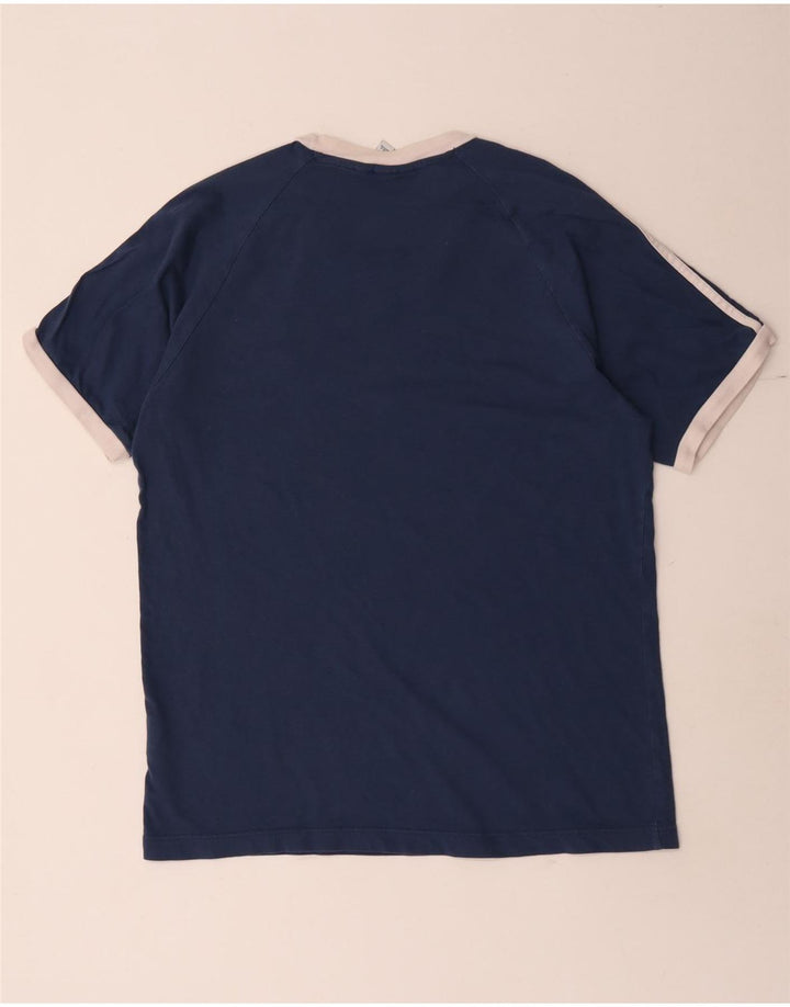 Adidas Mens T-Shirt Top Medium Navy Blue Cotton