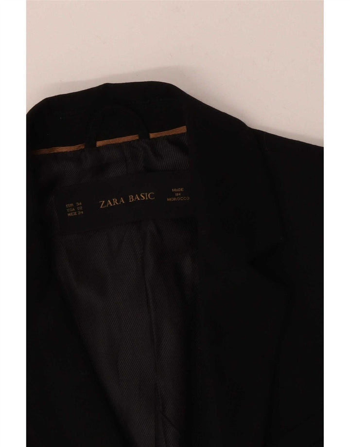Zara Veste Blazer 1 Bouton Femme EU 34 2XS Rouge Polyester