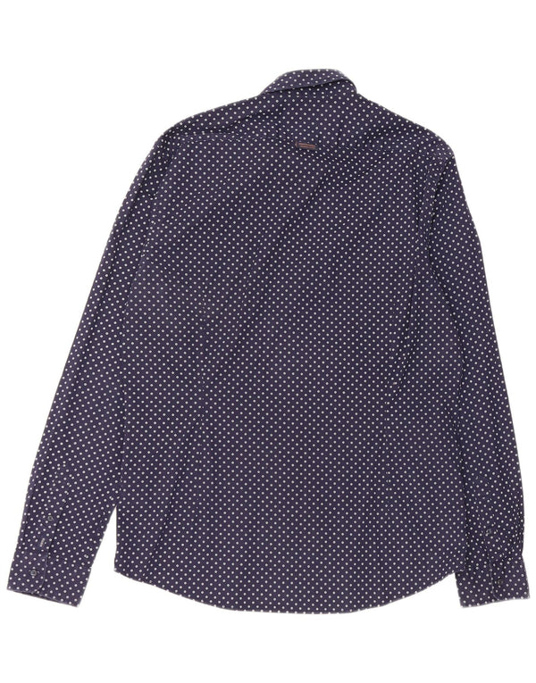 Koszula męska Scotch & Soda XL, bawełniana w granatowe cętki