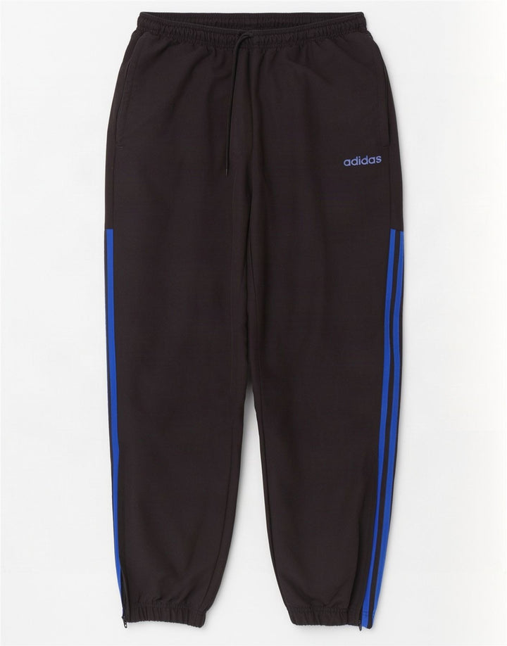 Adidas Mens Tracksuit Trousers Joggers Large Black Polyester