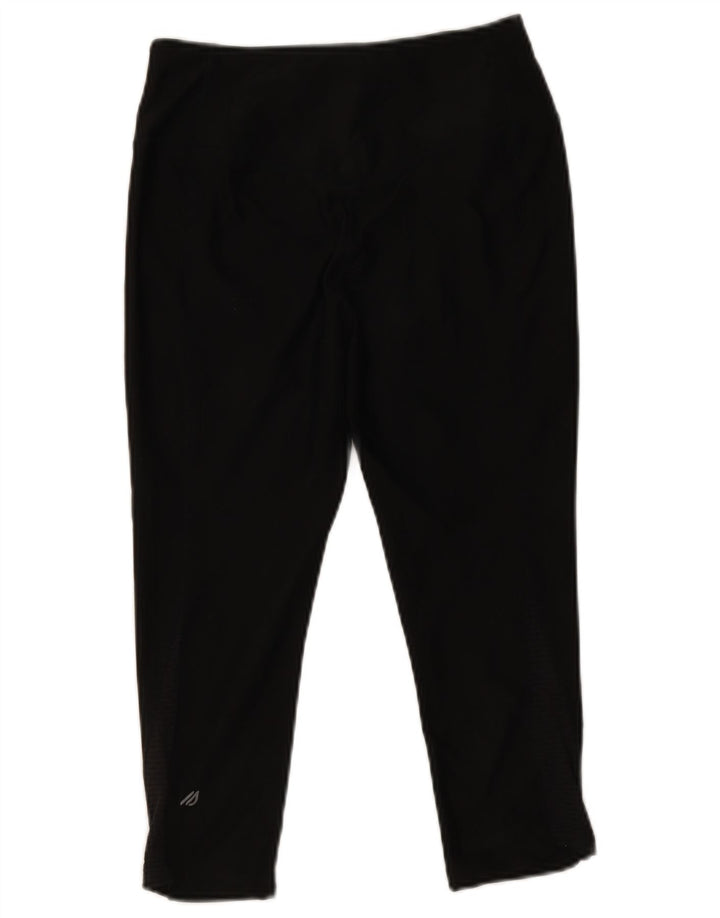 Eddie Bauer Womens Capri Leggings UK 10 Small  Black Polyester