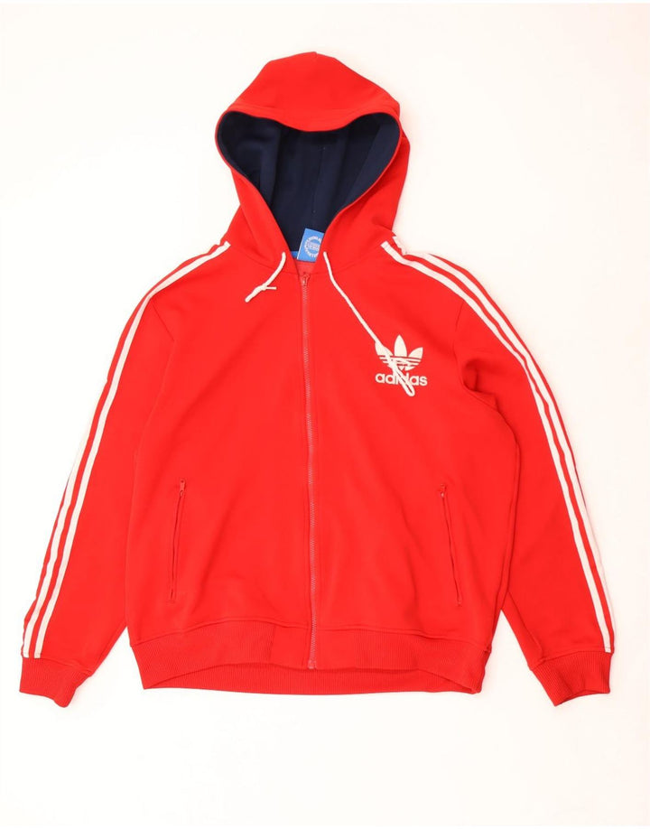 Adidas Hættetrøje med lynlås til mænd XL Rød Polyester