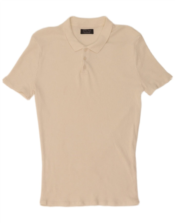 Zara Mens Polo Shirt XL White