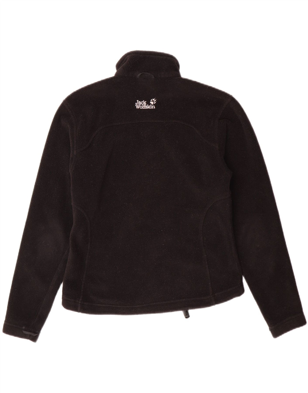 JACK WOLFSKIN Giacca in pile da donna UK 10 Small Nero Poliestere