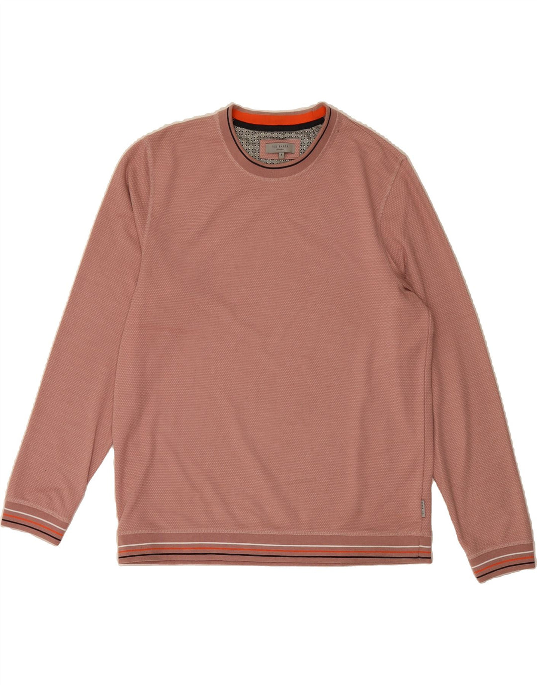 TED BAKER Mens Sweatshirt Jumper Size 5 XL Pink Polyester Vintage Ted Baker and Second-Hand Ted Baker from Messina Hembry 
