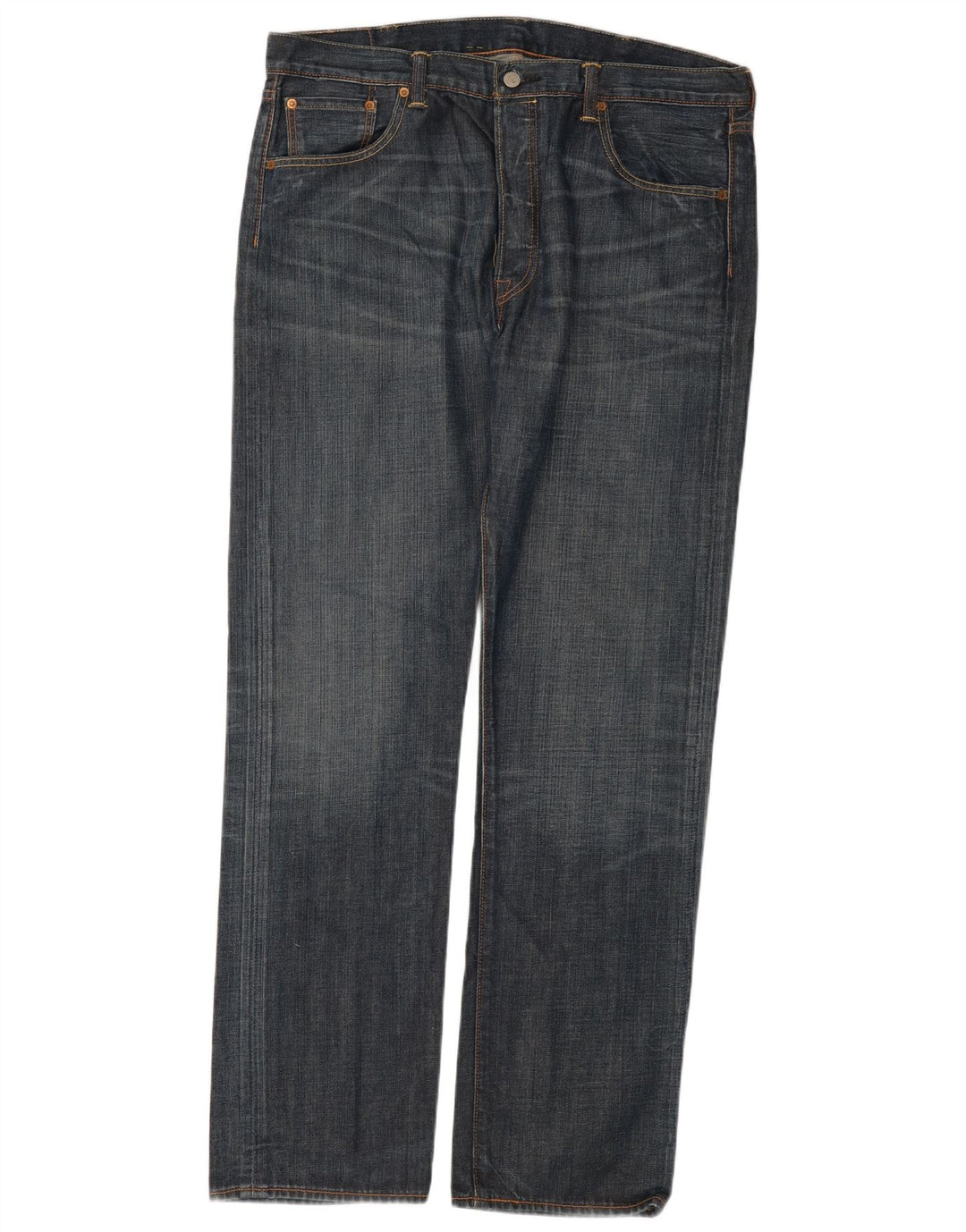 Levi's Mens 501 Straight Jeans W38 L34 Blue Cotton