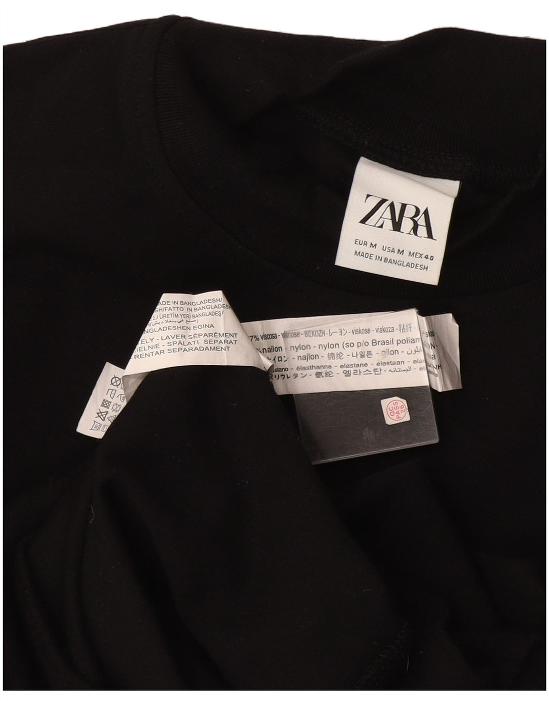 Zara Damen Sweatshirt Pullover UK 14 Mittelschwarze Viskose