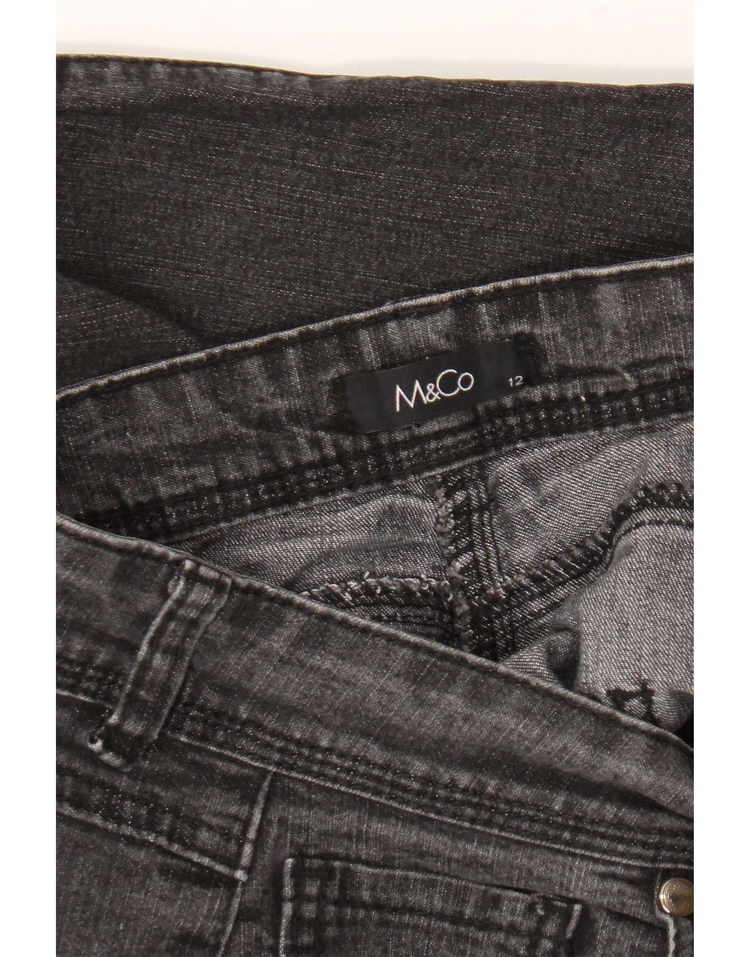 Vaqueros rectos para mujer M&Co UK 12 Medium W30 L30 Gris