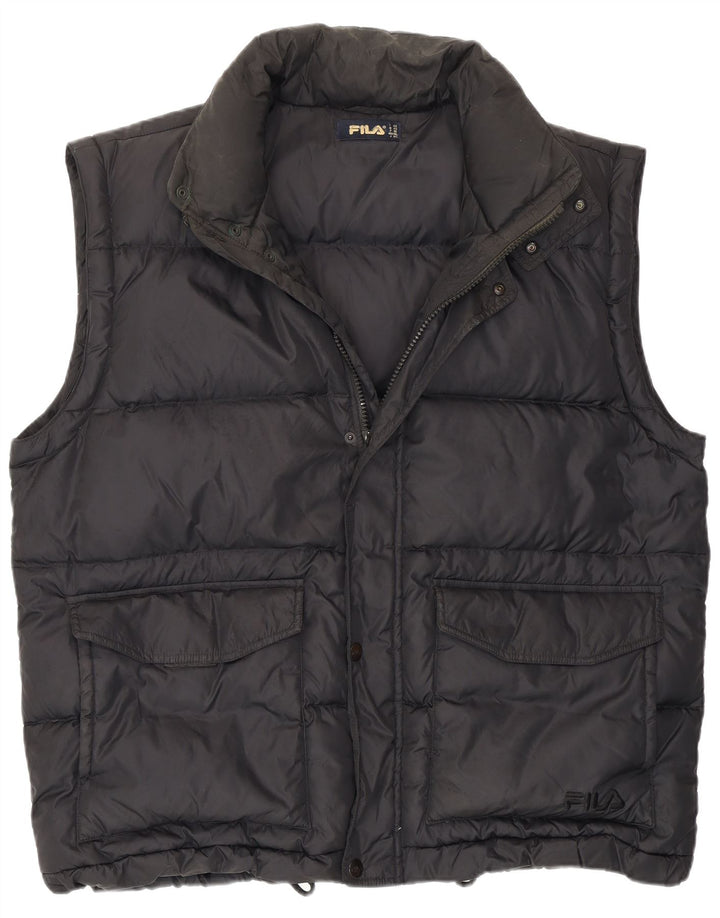 Fila Mens Padded Gilet IT 52 XL Black Polyamide