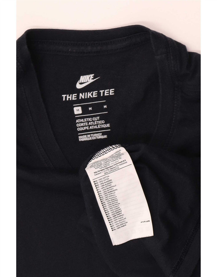 Nike Mens Athletic Cut T-Shirt Top Medium Navy Blue Cotton
