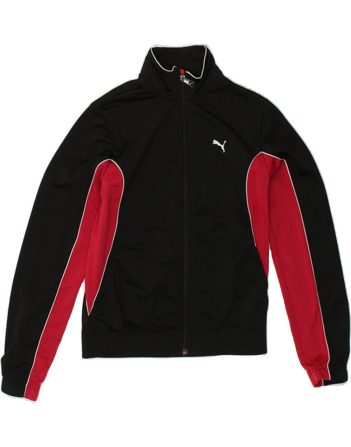 PUMA Womens Tracksuit Top Jacket EU 34 XS Black Colourblock Polyester Vintage Puma and Second-Hand Puma from Messina Hembry 