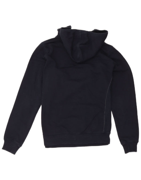 Champion Dame Grafisk Hoodie Jumper UK 14 Large Navy Blue