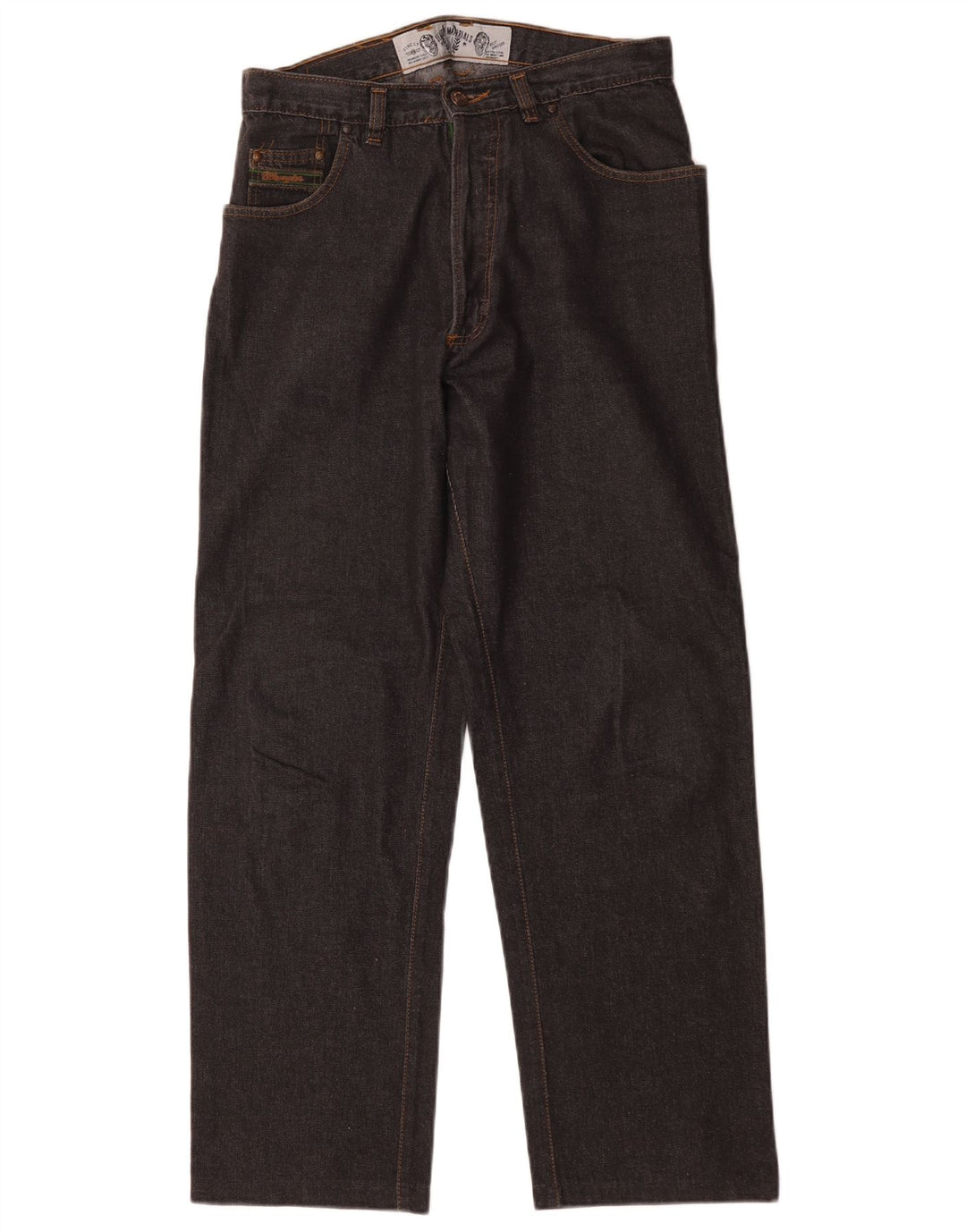 Wrangler Mens Straight Jeans W32 L29 Black Cotton