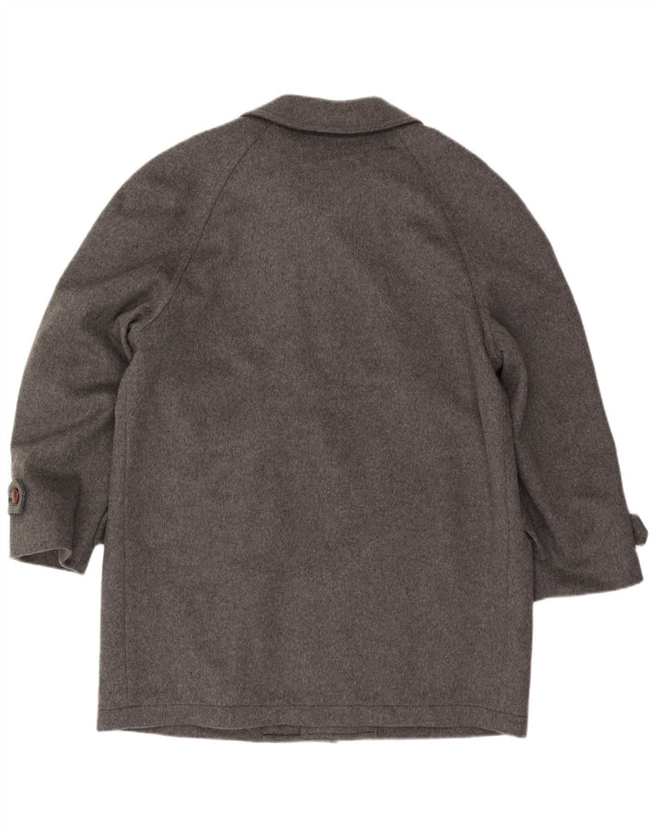 Uomo Lebole Mens Overcoat IT 47 Medium Grey Wool