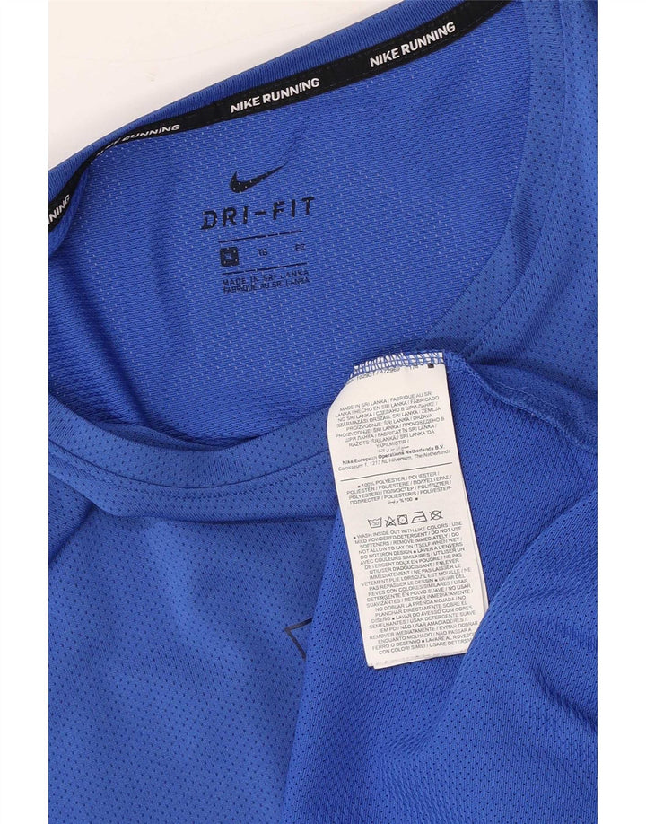 Nike Mens Dri Fit Graphic T-Shirt Top XL Blue Polyester