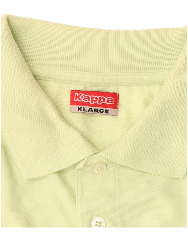 Kappa Mens Polo Shirt XL Yellow Cotton