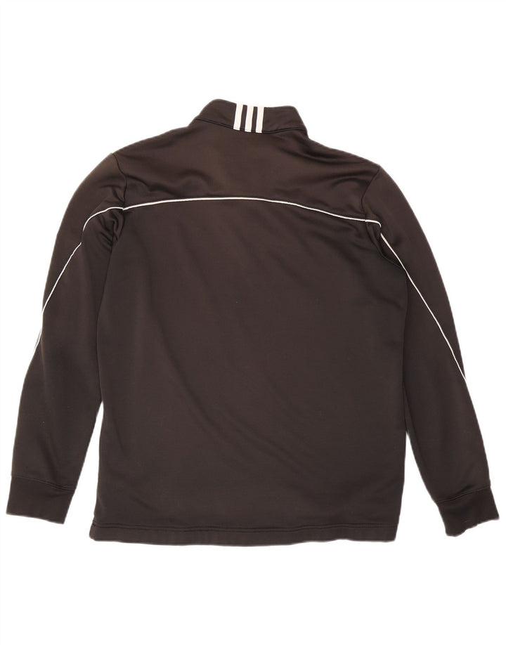 Adidas Herren Climalite Zip Neck Sweatshirt Pullover Large Schwarz Polyester