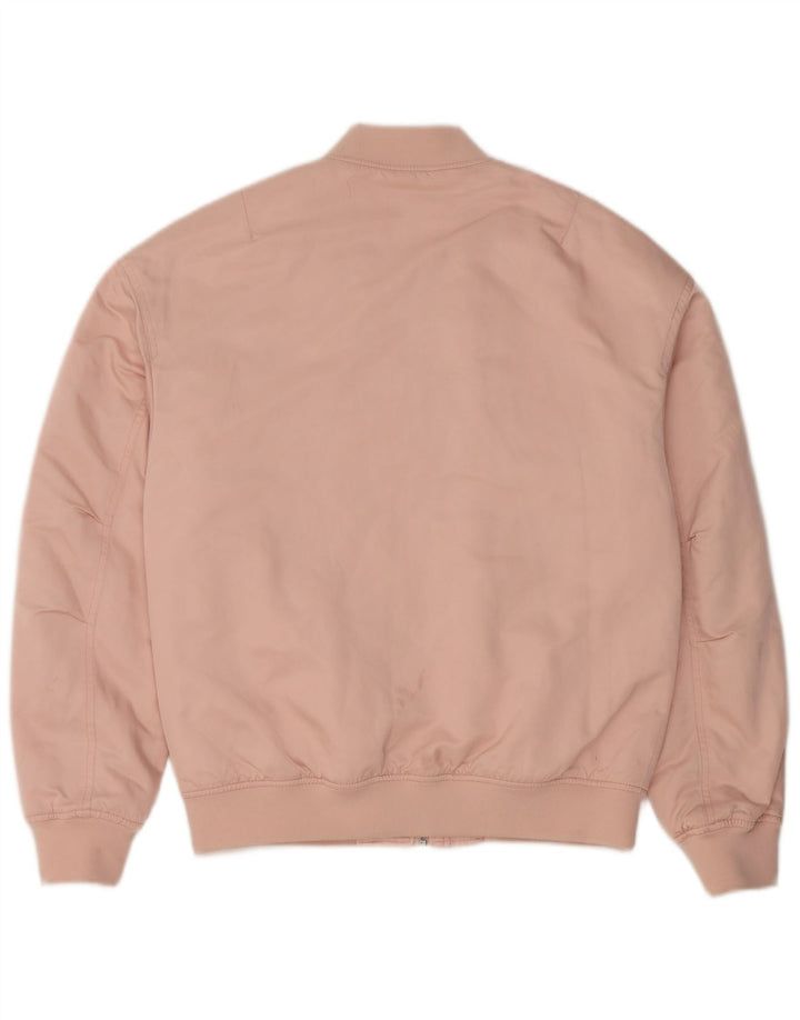 CALVIN KLEIN JEANS Womens Oversized Bomber Jacket UK 10 Small Pink