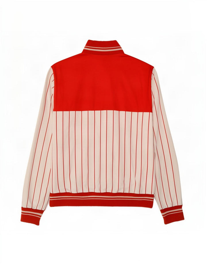 Vintage Mens Tracksuit Top Jacket Large Red Striped