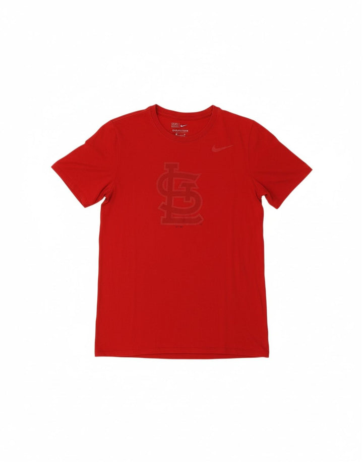 NIKE Mens Graphic T-Shirt Top Small Red Vintage Nike and Second-Hand Nike from Messina Hembry 