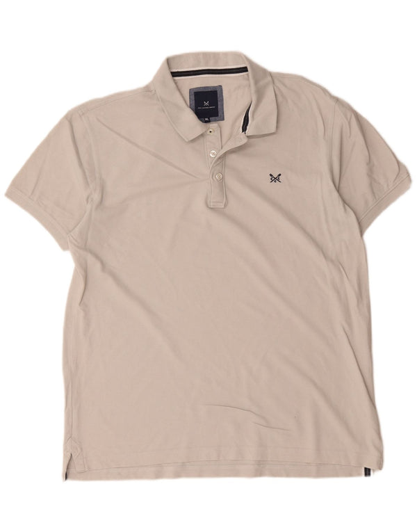 Crew Clothing Mens Polo Shirt XL White Cotton