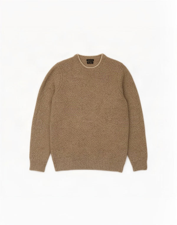 Massimo Dutti Maglione da uomo con scollo a barca XL Beige screziato