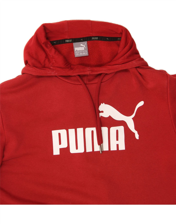 PUMA Mens Graphic Hoodie Jumper Medium Red Cotton Vintage Puma and Second-Hand Puma from Messina Hembry 