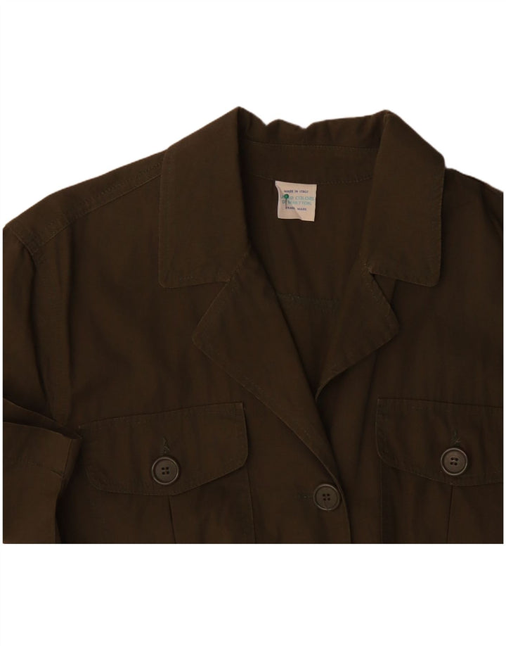 BENETTON Dame 4-knaps kortærmet blazerjakke IT 42 Medium Khaki