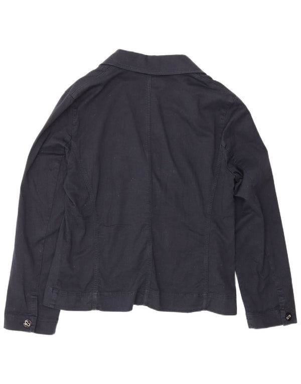 Perte από την Krizia Γυναικείο σακάκι με 2 κουμπιά UK 14 Large Navy Blue Cotton