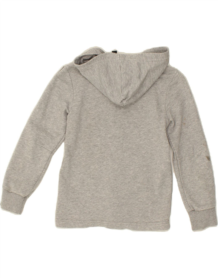 ADIDAS Boys Zip Hoodie Sweater 7-8 Years Grey Cotton Vintage Adidas and Second-Hand Adidas from Messina Hembry 