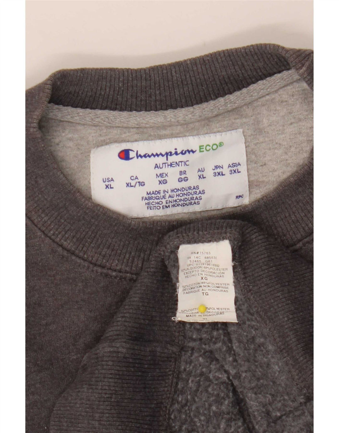 Champion Mens Sweatshirt Jumper XL Grey Cotton