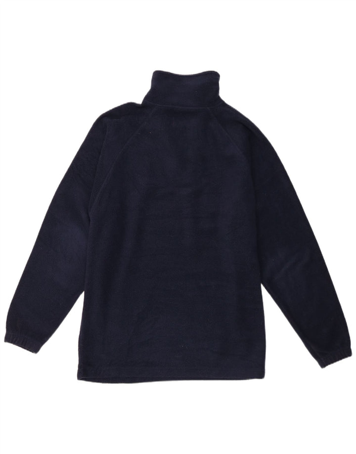 Kappa Mens Zip Neck Fleece Jumper Small Navy Blue Polyester
