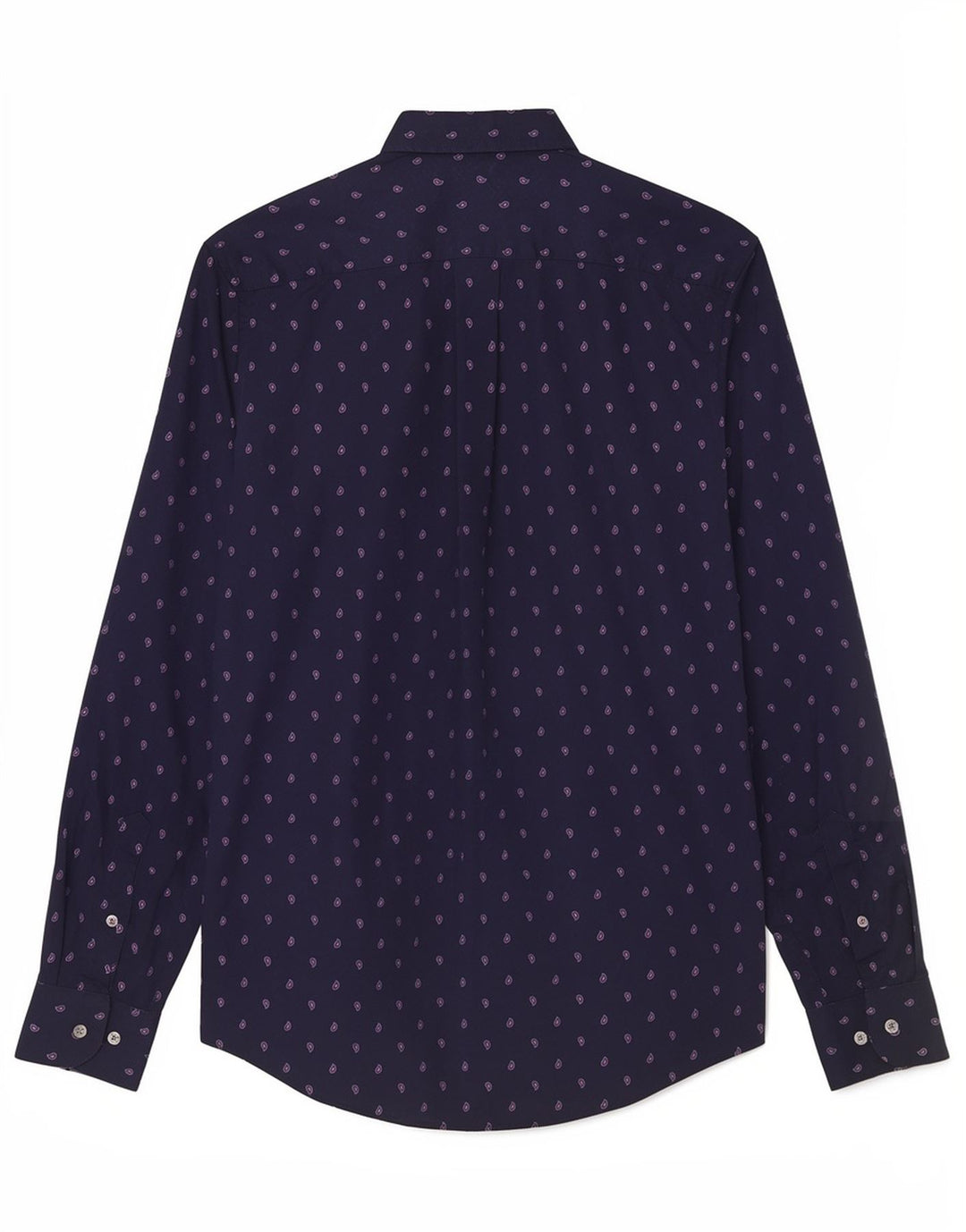 Tommy Hilfiger Mens Shirt Medium Navy Blue Paisley Cotton
