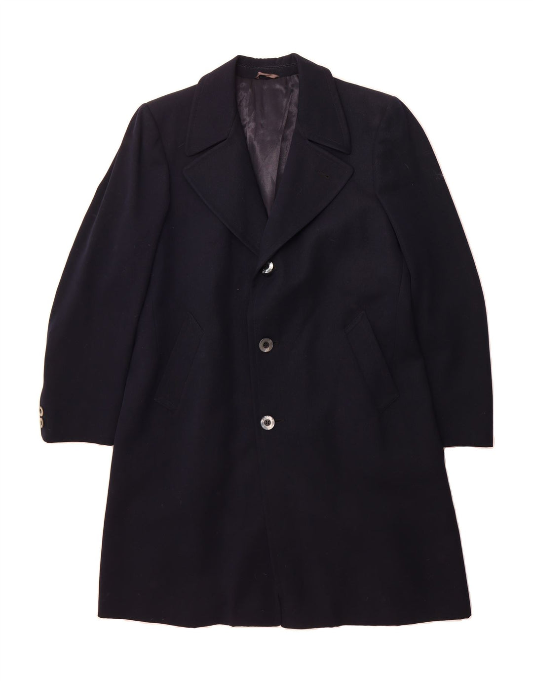 BOND STREET Mens Overcoat UK 36 Small Navy Blue Vintage Bond Street and Second-Hand Bond Street from Messina Hembry 