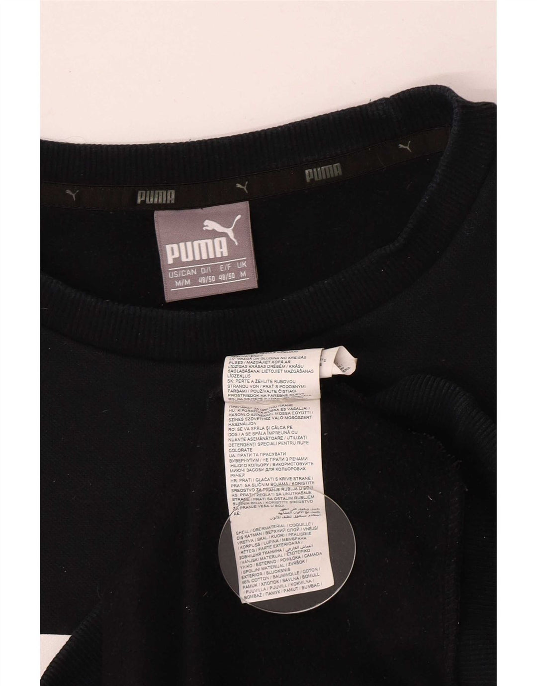 Puma Sweat-Shirt Graphique Homme Noir Moyen Coton
