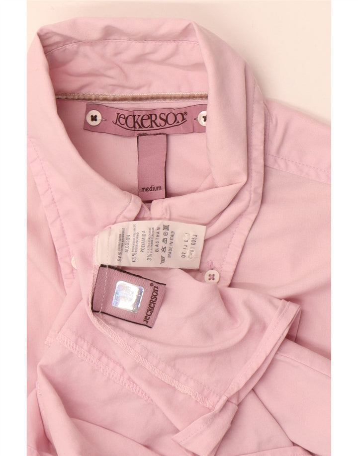 JECKERSON Womens Shirt UK 14 Medium Pink Cotton
