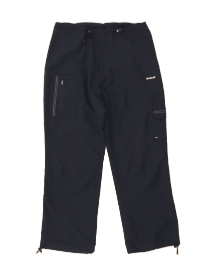 REEBOK Womens Cargo Tracksuit Trousers UK 16 Large Navy Blue Polyester Vintage Reebok and Second-Hand Reebok from Messina Hembry 