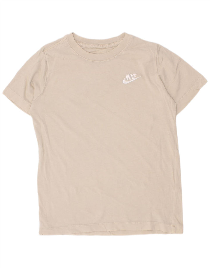 Nike Boys T-Shirt Top 8-9 Years Small Beige