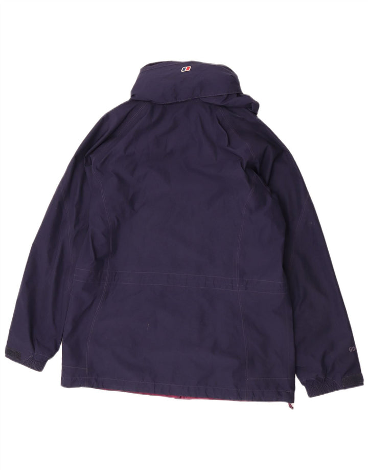 Berghaus Veste de pluie à capuche pour femme UK 12 Bleu marine moyen Polyester