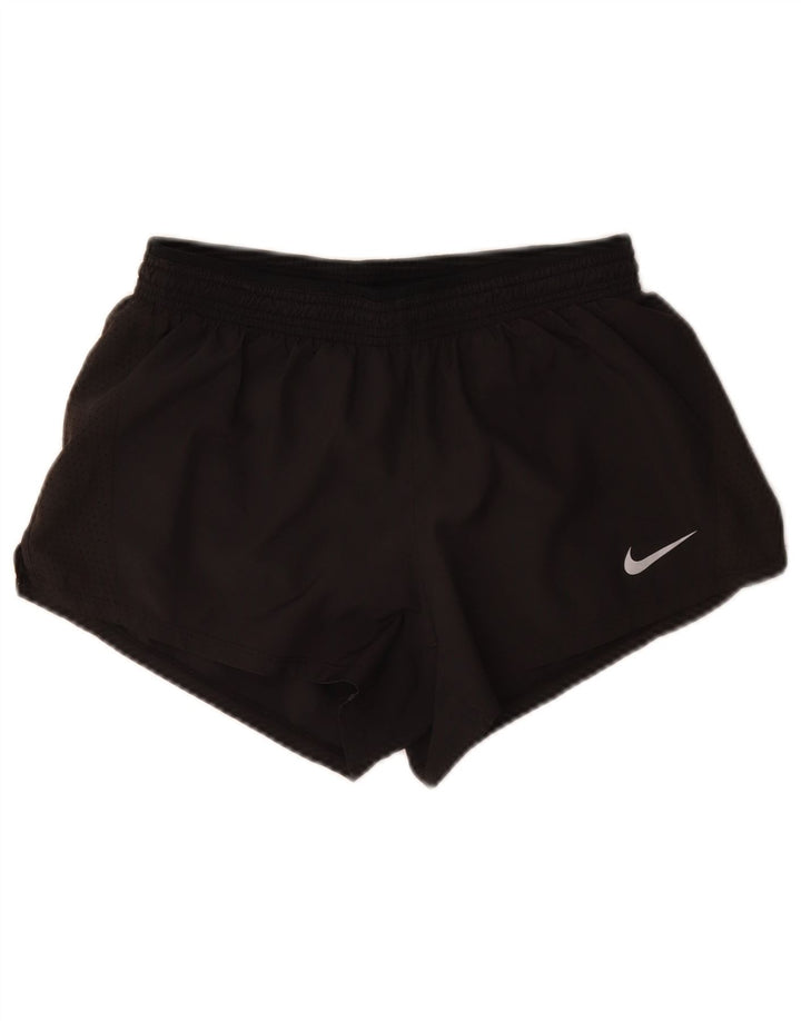 Nike Womens Dri Fit Sport Shorts UK 12 Medium Black Polyester
